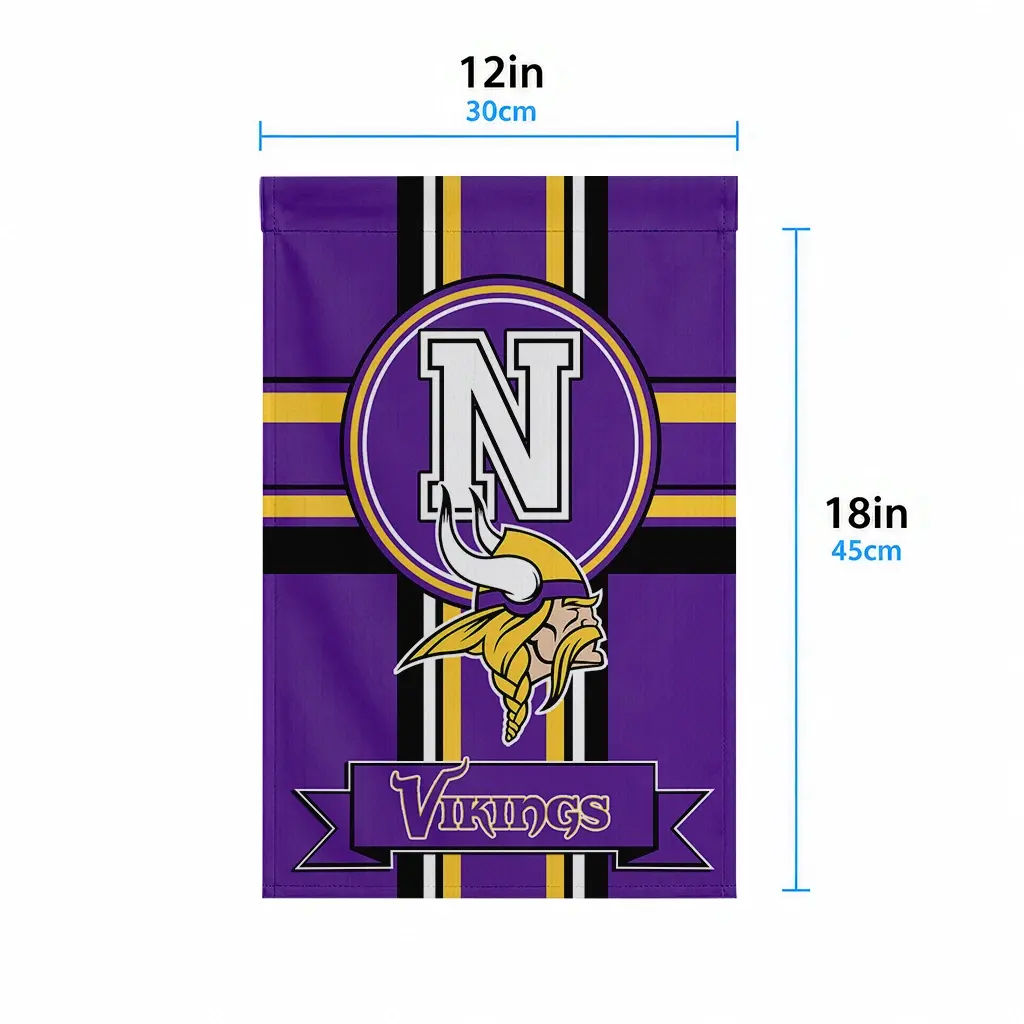Minnesota Vikings Garden Flag Customized Circle Medallion Purple High Quality Minnesota Vikings Garden Flag Customized Circle Medallion Purple High Quality