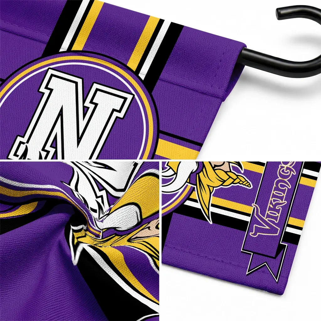 Minnesota Vikings Garden Flag Customized Circle Medallion Purple Latest Model Minnesota Vikings Garden Flag Customized Circle Medallion Purple Latest Model