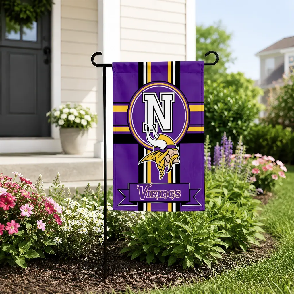 Minnesota Vikings Garden Flag Customized Circle Medallion Purple New Arrival Minnesota Vikings Garden Flag Customized Circle Medallion Purple New Arrival