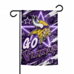 Minnesota Vikings Garden Flag Personalized Glowing Star Purple Best Selling