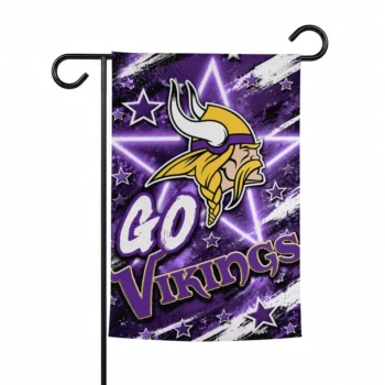 Minnesota Vikings Garden Flag Personalized Glowing Star Purple Best Selling