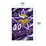 Minnesota Vikings Garden Flag Personalized Glowing Star Purple Best Selling