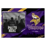 Minnesota Vikings House Flag Custom Framed Photo Purple Black Best Selling