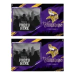 Minnesota Vikings House Flag Custom Framed Photo Purple Black Best Selling