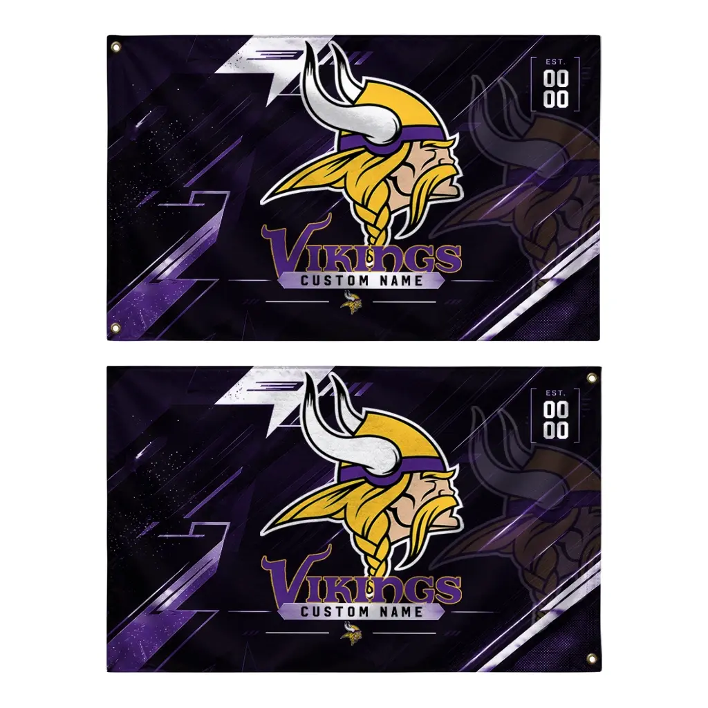 Minnesota Vikings House Flag Custom Speed Slashes Purple Fashion Forward Minnesota Vikings House Flag Custom Speed Slashes Purple Fashion Forward