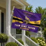Minnesota Vikings House Flag Customized Brushed Streaks Purple Best Selling