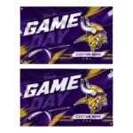 Minnesota Vikings House Flag Personalized Action Streaks Purple Best Selling