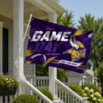 Minnesota Vikings House Flag Personalized Action Streaks Purple Best Selling
