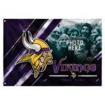 Minnesota Vikings House Flag Personalized Diagonal Stripes Purple Best Selling
