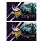 Minnesota Vikings House Flag Personalized Diagonal Stripes Purple Best Selling