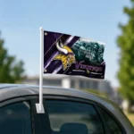 Minnesota Vikings House Flag Personalized Diagonal Stripes Purple Best Selling