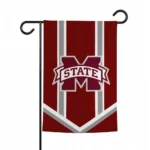 Mississippi State Bulldogs Garden Flag Custom Chevron Stripes Maroon Best Selling