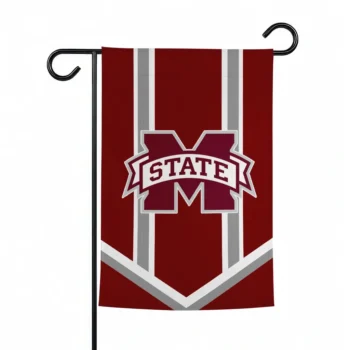 Mississippi State Bulldogs Garden Flag Custom Chevron Stripes Maroon Best Selling