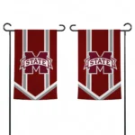 Mississippi State Bulldogs Garden Flag Custom Chevron Stripes Maroon Best Selling