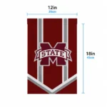 Mississippi State Bulldogs Garden Flag Custom Chevron Stripes Maroon Best Selling