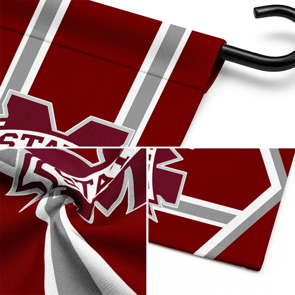Mississippi State Bulldogs Garden Flag Custom Chevron Stripes Maroon Latest Model Mississippi State Bulldogs Garden Flag Custom Chevron Stripes Maroon Latest Model