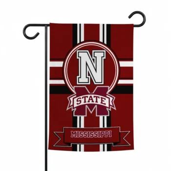 Mississippi State Bulldogs Garden Flag Custom Circle Medallion Maroon Best Selling