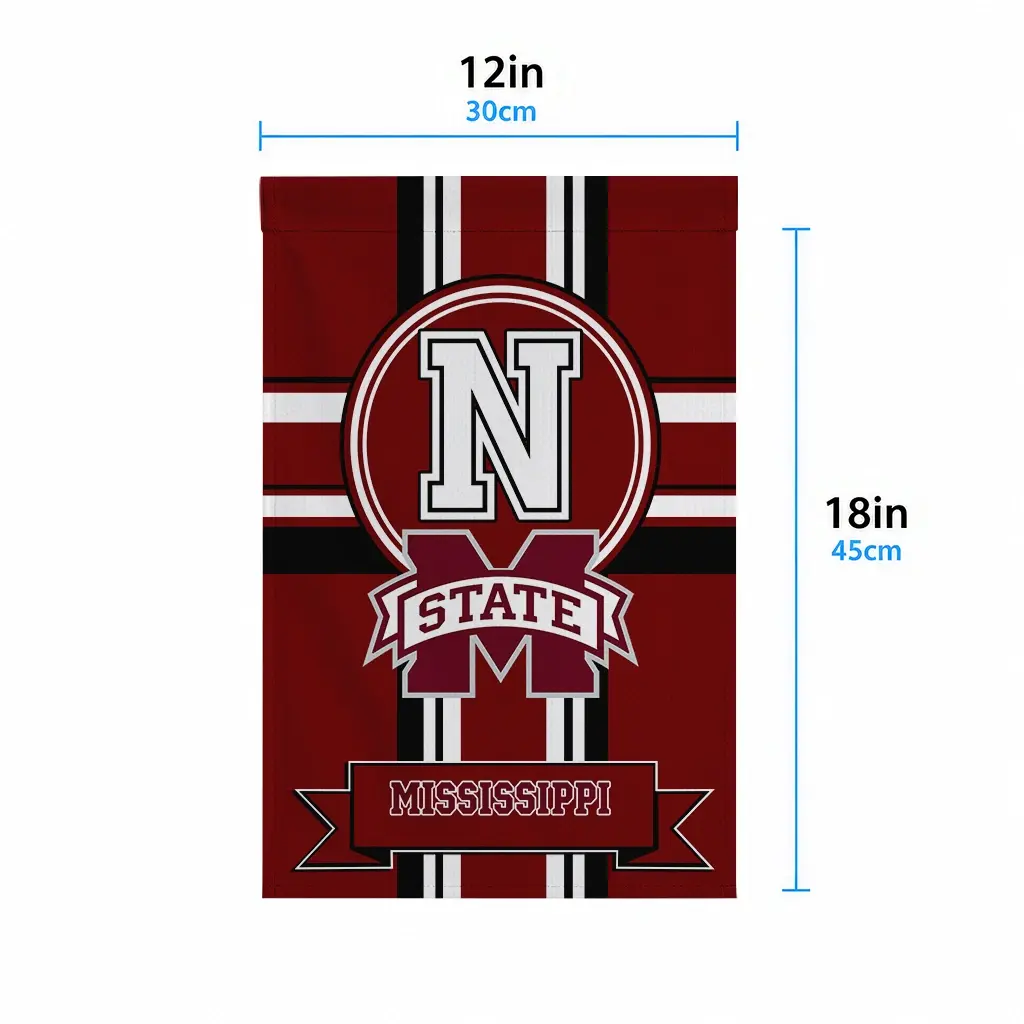 Mississippi State Bulldogs Garden Flag Custom Circle Medallion Maroon High Quality Mississippi State Bulldogs Garden Flag Custom Circle Medallion Maroon High Quality
