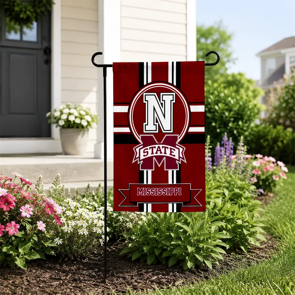 Mississippi State Bulldogs Garden Flag Custom Circle Medallion Maroon New Arrival Mississippi State Bulldogs Garden Flag Custom Circle Medallion Maroon New Arrival