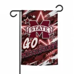 Mississippi State Bulldogs Garden Flag Customized Glowing Star Maroon Best Selling