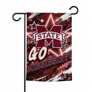 Mississippi State Bulldogs Garden Flag Customized Glowing Star Maroon Best Selling