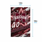 Mississippi State Bulldogs Garden Flag Customized Glowing Star Maroon Best Selling