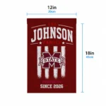 Mississippi State Bulldogs Garden Flag Personalized Distressed Stripes Maroon Best Selling