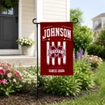 Mississippi State Bulldogs Garden Flag Personalized Distressed Stripes Maroon Best Selling