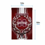Mississippi State Bulldogs Garden Flag Personalized Laurel Wreath Maroon Best Selling