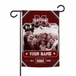 Mississippi State Bulldogs Garden Flag - Personalized Photo Frame Maroon