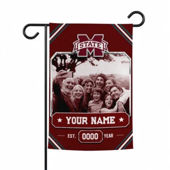 Mississippi State Bulldogs Garden Flag - Personalized Photo Frame Maroon