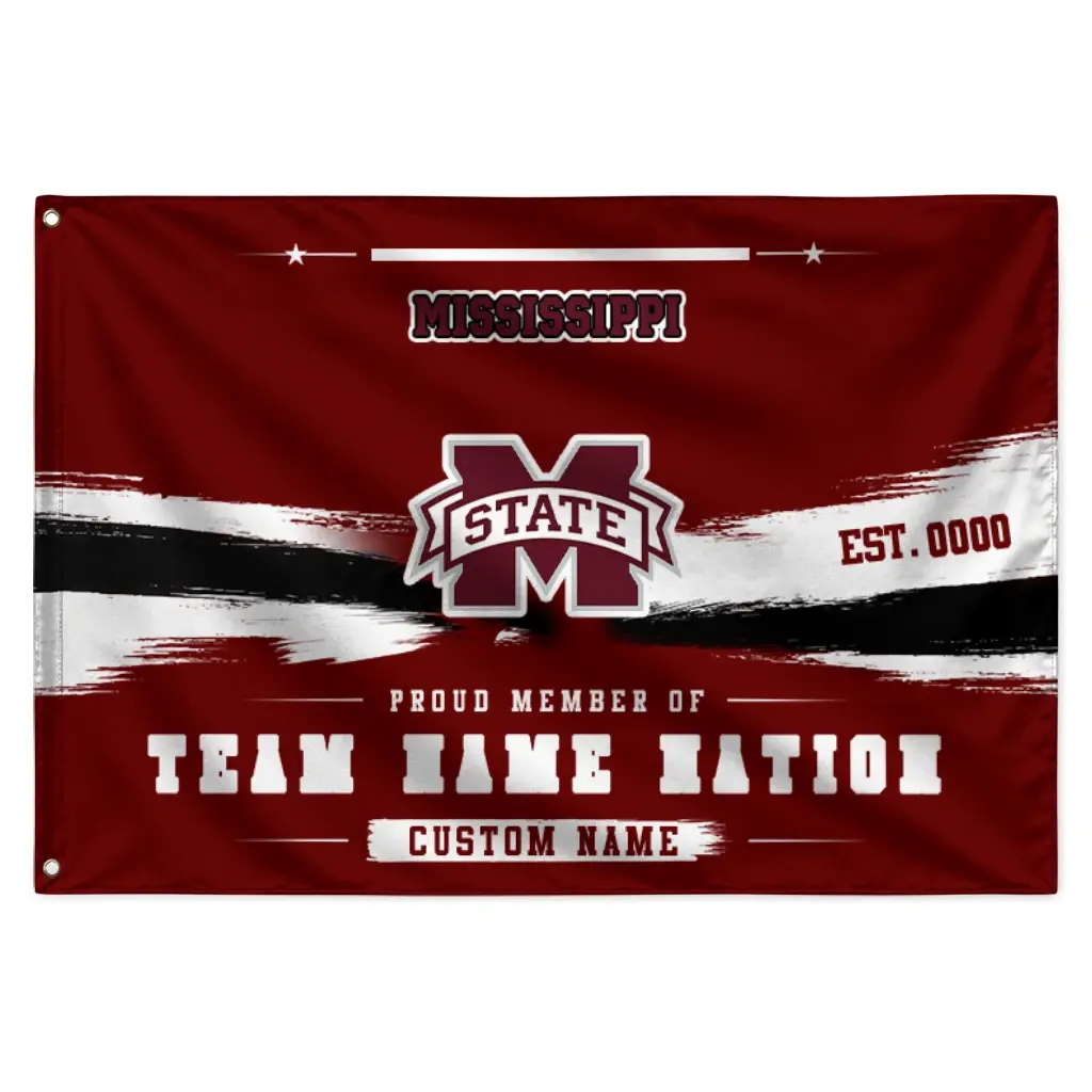 Mississippi State Bulldogs House Flag Custom Brushed Streaks Maroon Best Selling Mississippi State Bulldogs House Flag Custom Brushed Streaks Maroon Best Selling