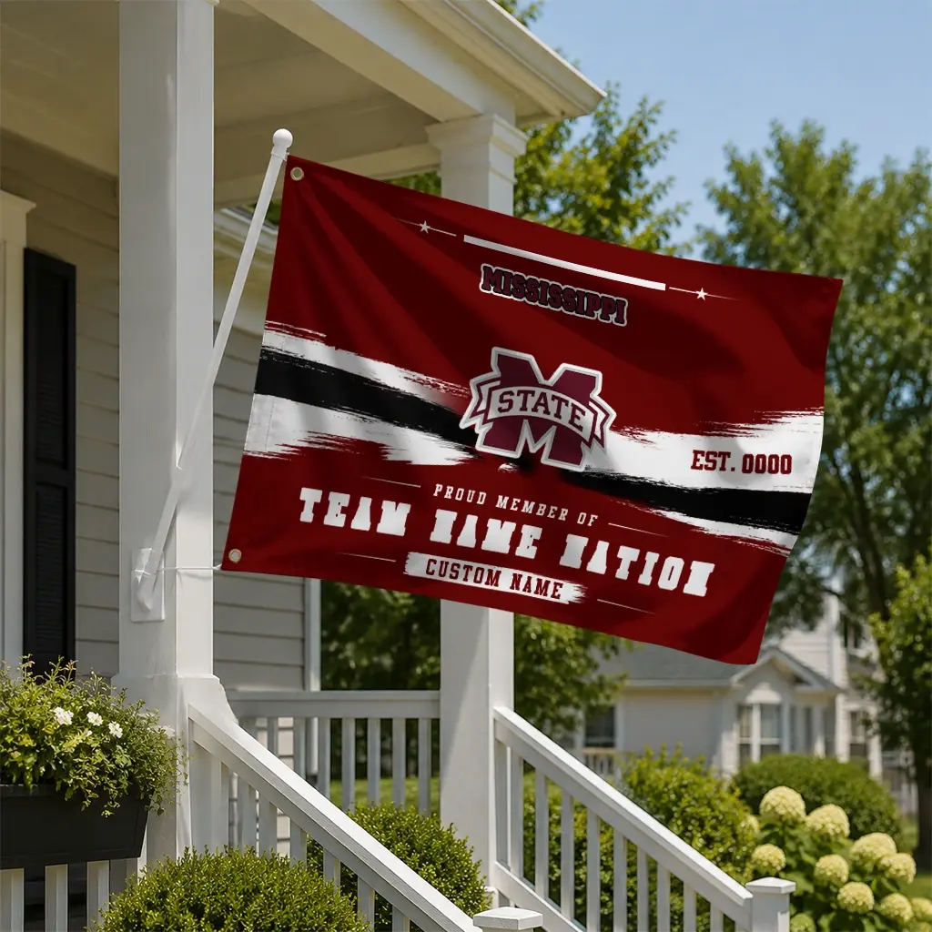 Mississippi State Bulldogs House Flag Custom Brushed Streaks Maroon New Arrival Mississippi State Bulldogs House Flag Custom Brushed Streaks Maroon New Arrival