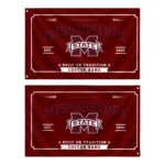 Mississippi State Bulldogs House Flag Custom Ornate Border Maroon Best Selling