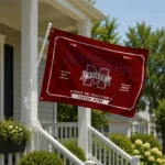 Mississippi State Bulldogs House Flag Custom Ornate Border Maroon Best Selling