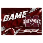 Mississippi State Bulldogs House Flag Customized Action Streaks Maroon Best Selling