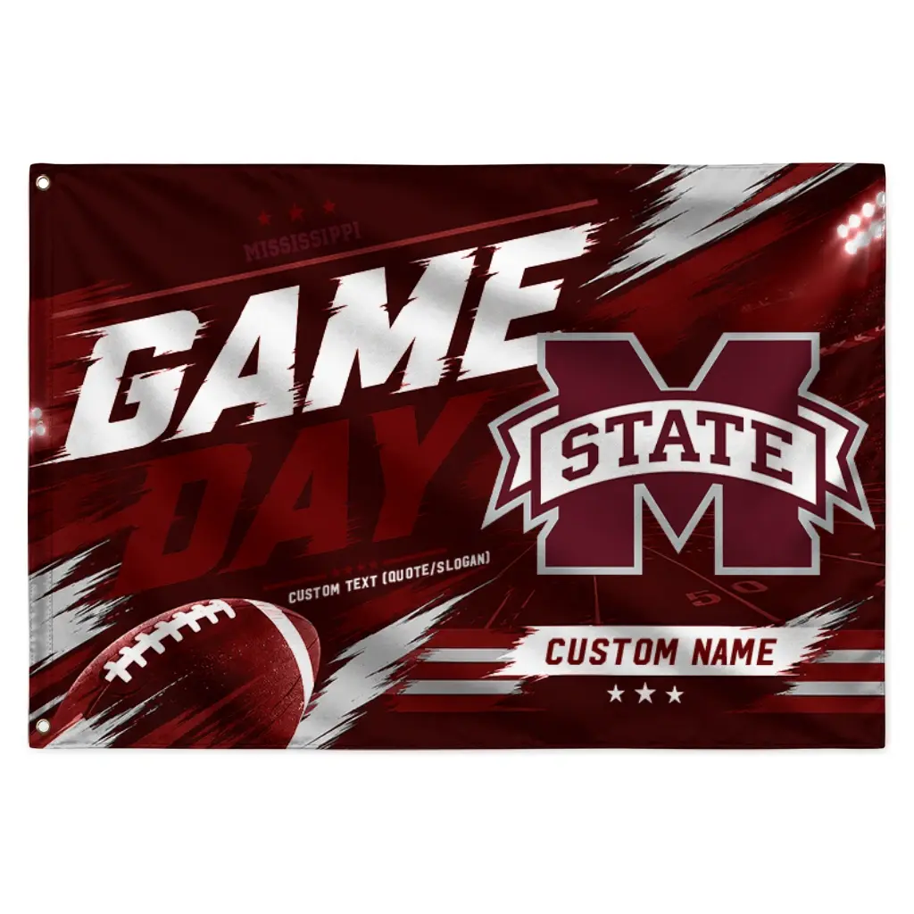 Mississippi State Bulldogs House Flag Customized Action Streaks Maroon Best Selling Mississippi State Bulldogs House Flag Customized Action Streaks Maroon Best Selling