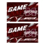 Mississippi State Bulldogs House Flag Customized Action Streaks Maroon Best Selling