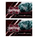 Mississippi State Bulldogs House Flag Customized Diagonal Stripes Maroon Best Selling