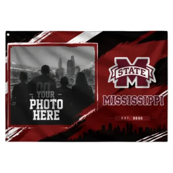 Mississippi State Bulldogs House Flag Personalized Framed Photo Maroon Black Best Selling