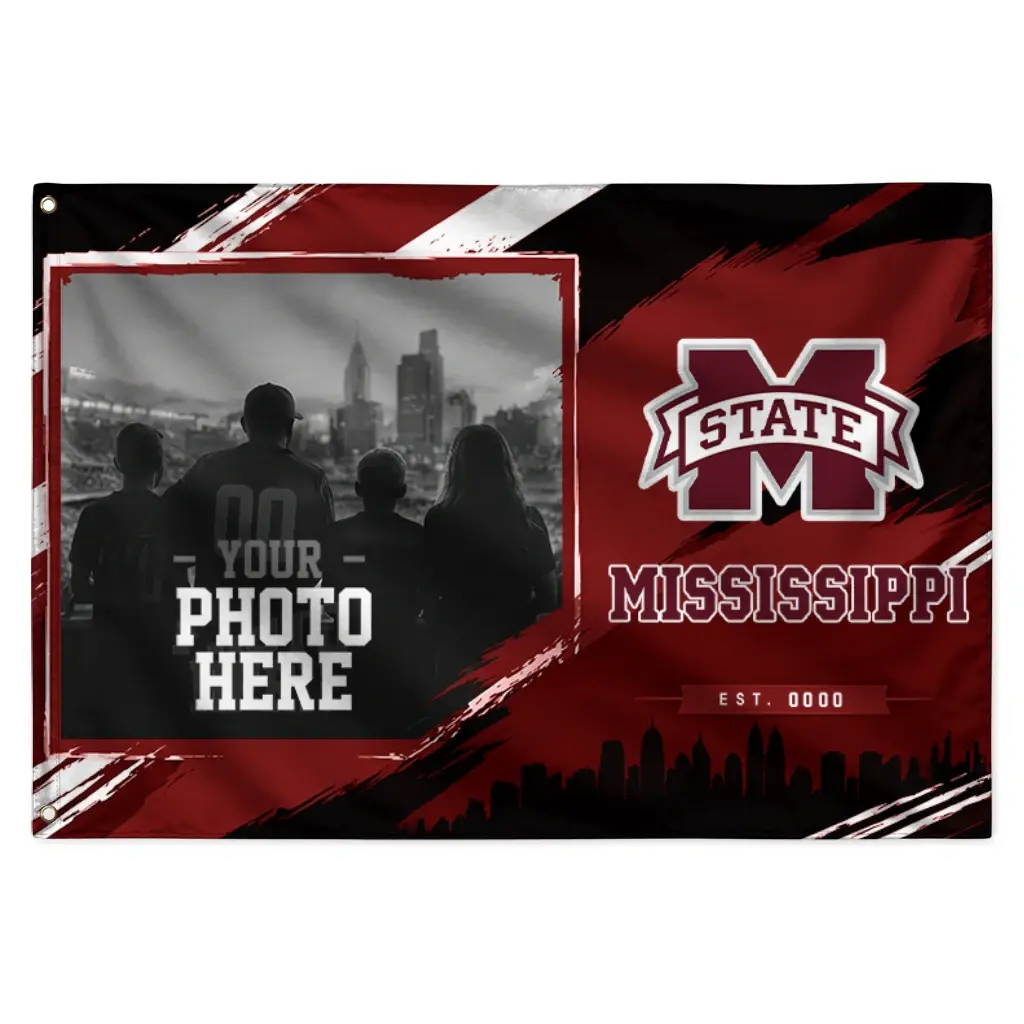 Mississippi State Bulldogs House Flag Personalized Framed Photo Maroon Black Best Selling Mississippi State Bulldogs House Flag Personalized Framed Photo Maroon Black Best Selling