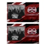 Mississippi State Bulldogs House Flag Personalized Framed Photo Maroon Black Best Selling