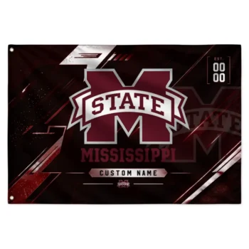 Mississippi State Bulldogs House Flag Personalized Speed Slashes Maroon Best Selling