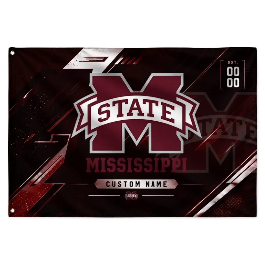 Mississippi State Bulldogs House Flag Personalized Speed Slashes Maroon Best Selling Mississippi State Bulldogs House Flag Personalized Speed Slashes Maroon Best Selling