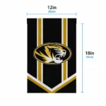 Missouri Tigers Garden Flag Customized Chevron Stripes Black Best Selling