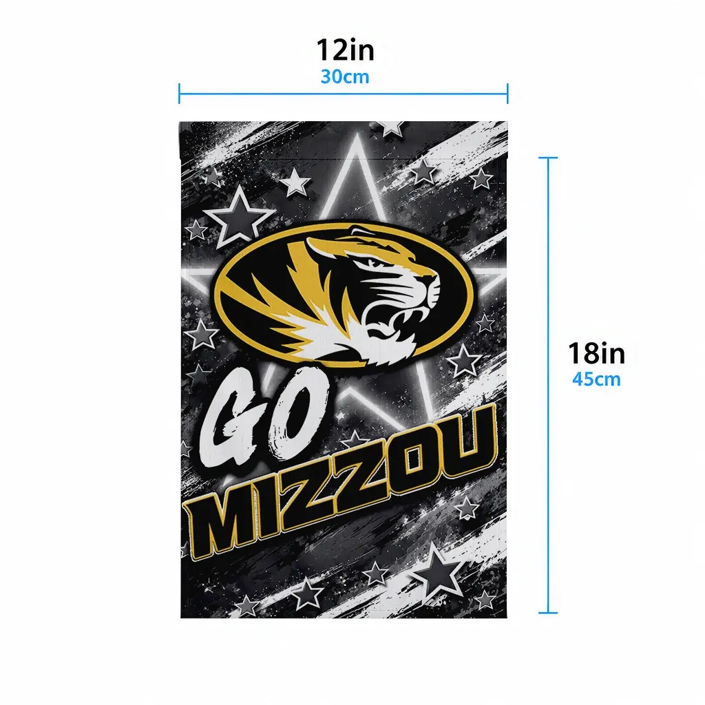 Missouri Tigers Garden Flag Personalized Glowing Star Black High Quality Missouri Tigers Garden Flag Personalized Glowing Star Black High Quality