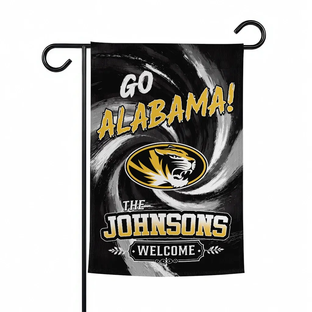 Missouri Tigers Garden Flag Personalized Swirl Vortex Black Best Selling Missouri Tigers Garden Flag Personalized Swirl Vortex Black Best Selling