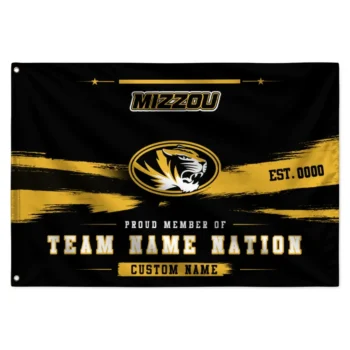 Missouri Tigers House Flag Customized Brushed Streaks Black Best Selling
