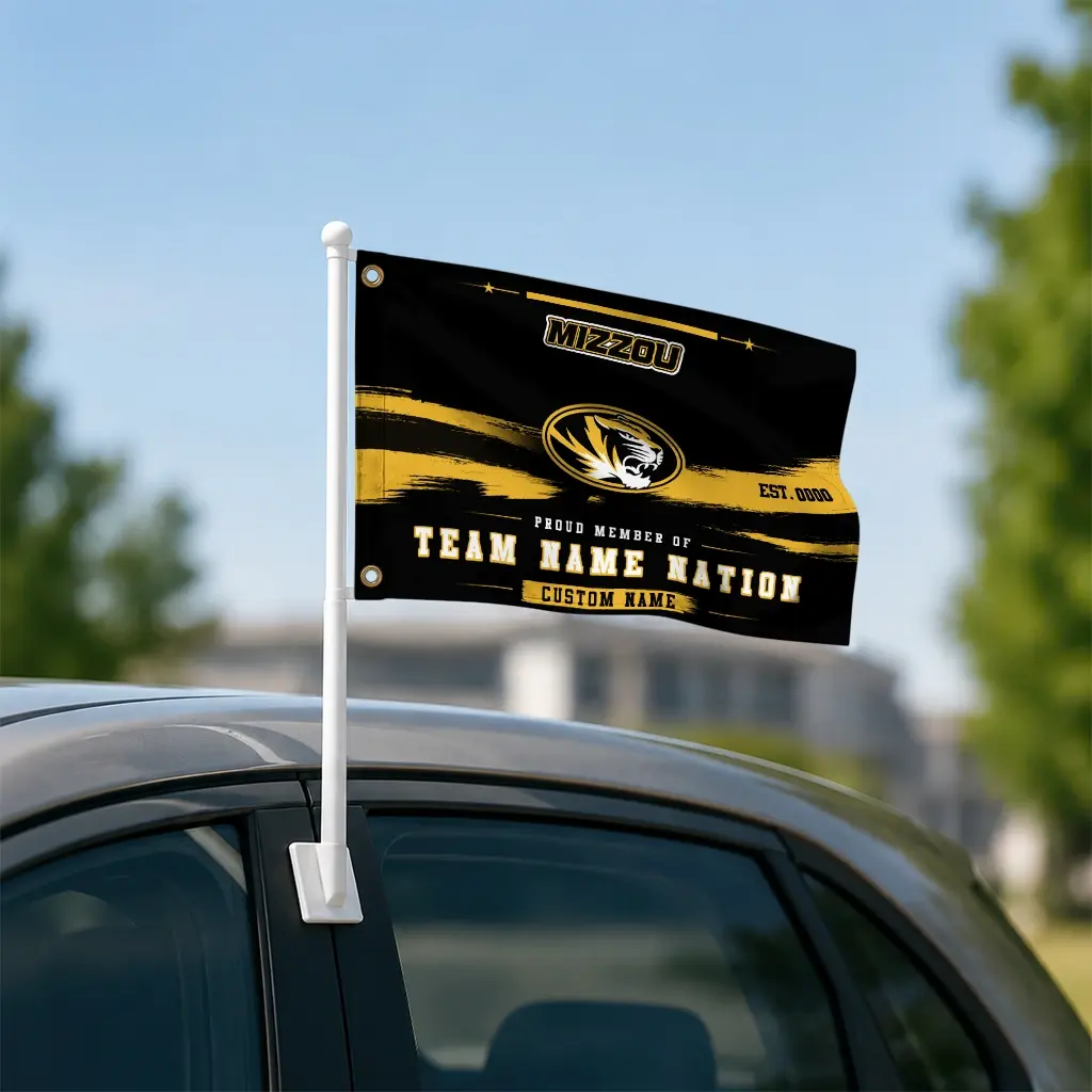 Missouri Tigers House Flag Customized Brushed Streaks Black Latest Model Missouri Tigers House Flag Customized Brushed Streaks Black Latest Model