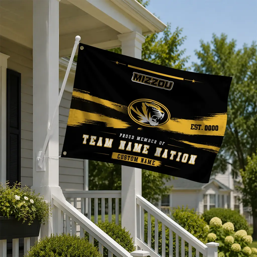 Missouri Tigers House Flag Customized Brushed Streaks Black New Arrival Missouri Tigers House Flag Customized Brushed Streaks Black New Arrival